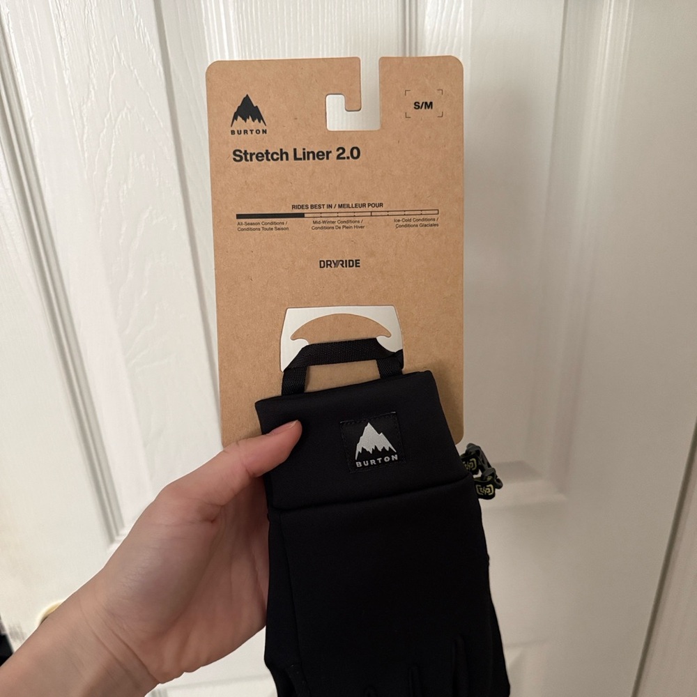 NWT - Burton Black Stretch Liner 2.0 Glove Liners